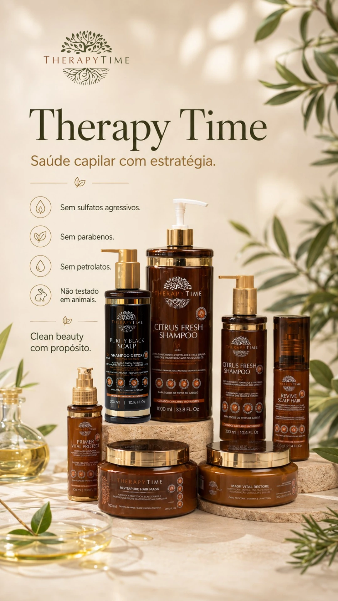 Composição de linha de produtos Therapy Time