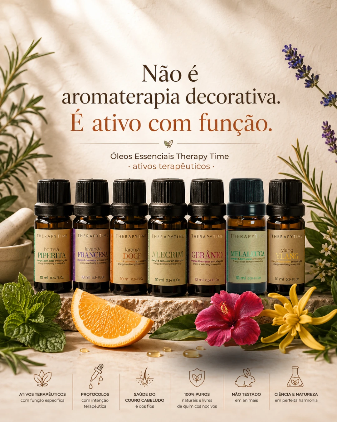 Linha de óleos Therapy Time
