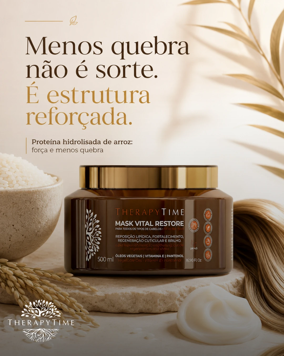 Máscara Therapy Time em composição de produto